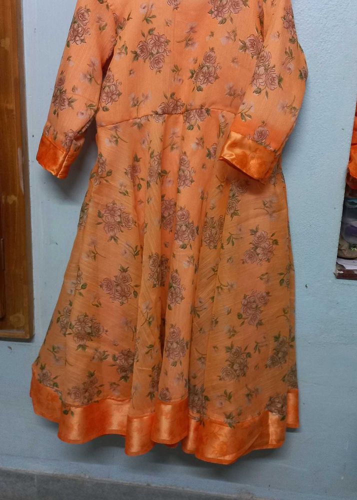 Floral Print Anarkali Kurti