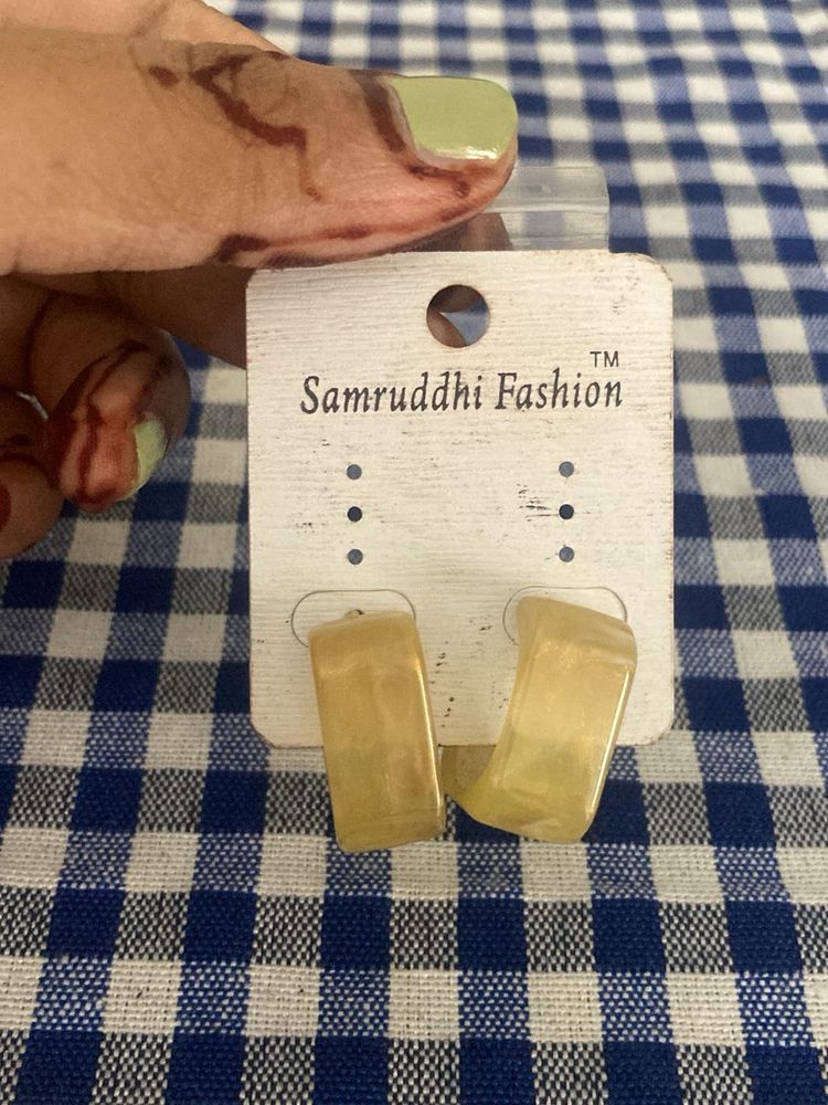 Retro Resin Hoop Earrings