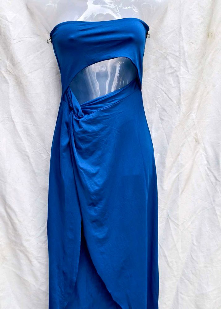 I. Blue Cutout Dress
