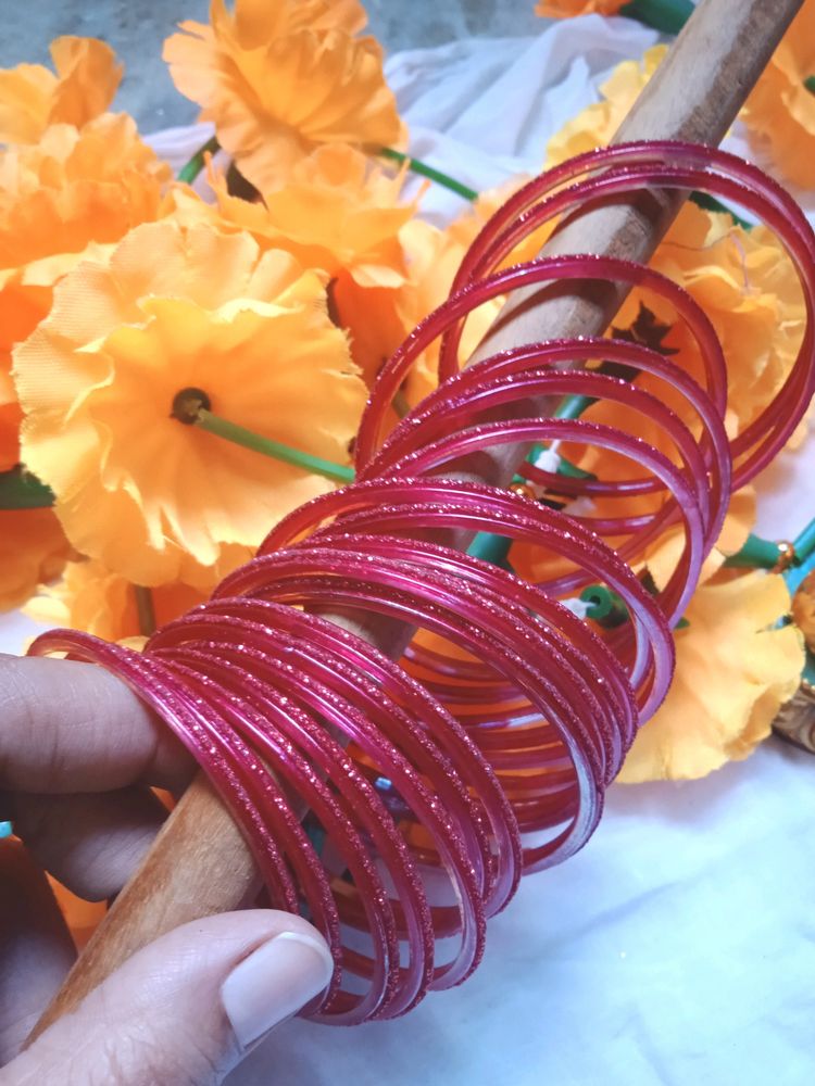 Glittering RED COLOUR ♥️ GLASS BA