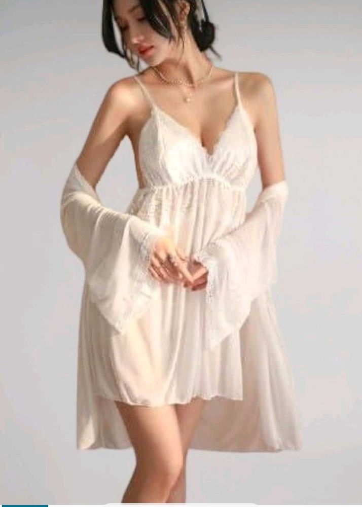 Ivory Lace Nightsuit Set