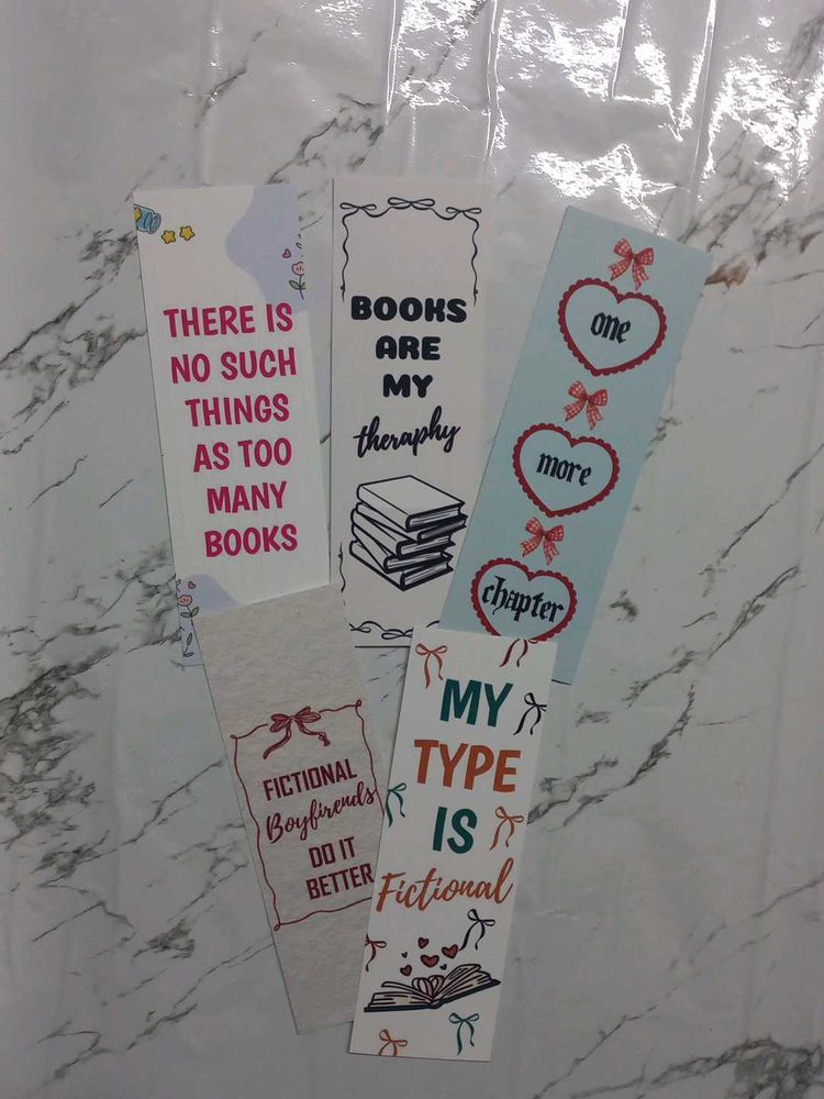 5 Cute Bookmarks Set