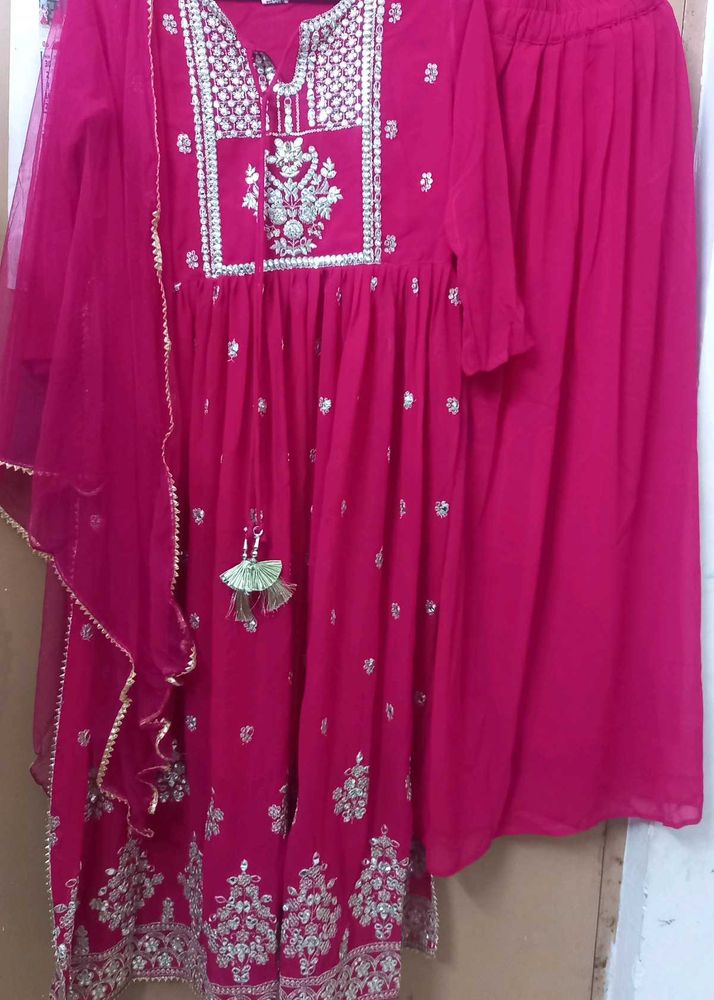 Rose Pink Nayra Party Wear Suit