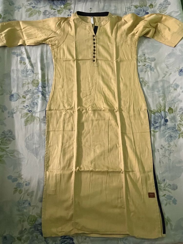 Elegant Yellow Kurti