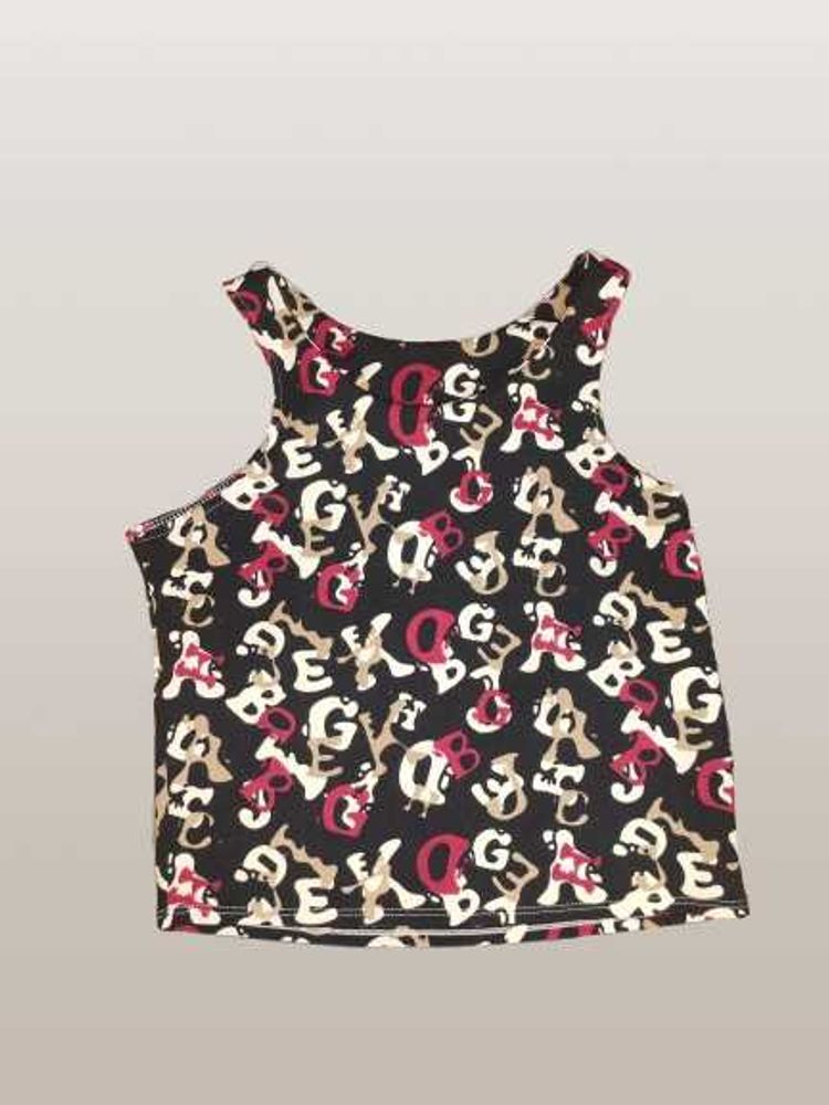 Printed Sleeveless Crop Top