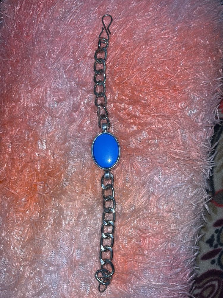 Blue Stone Chain Bracelet
