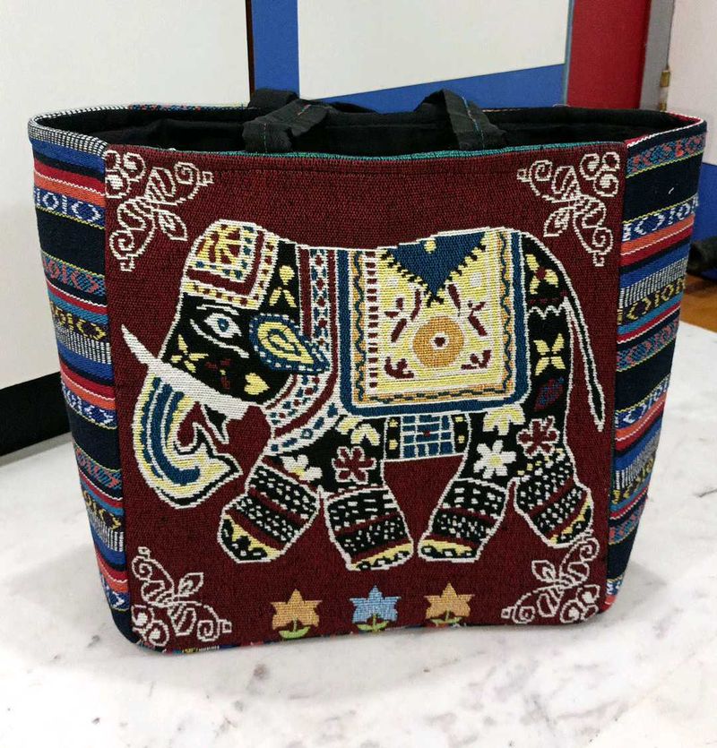👜♻️Laptop Handbag Elephant Tapestry Tote Bag