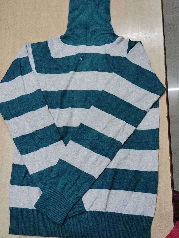 Striped Turtleneck Sweater