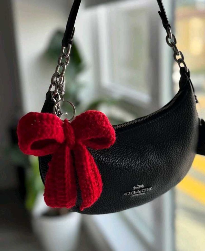 Crochet Bow Keychain 🎀