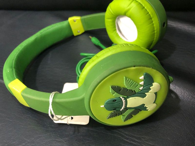 Green Dinosaur Headphones
