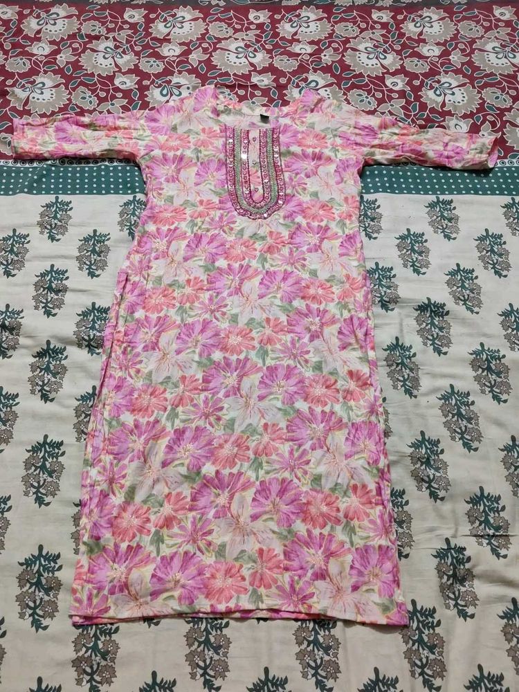 Floral Print Kurta