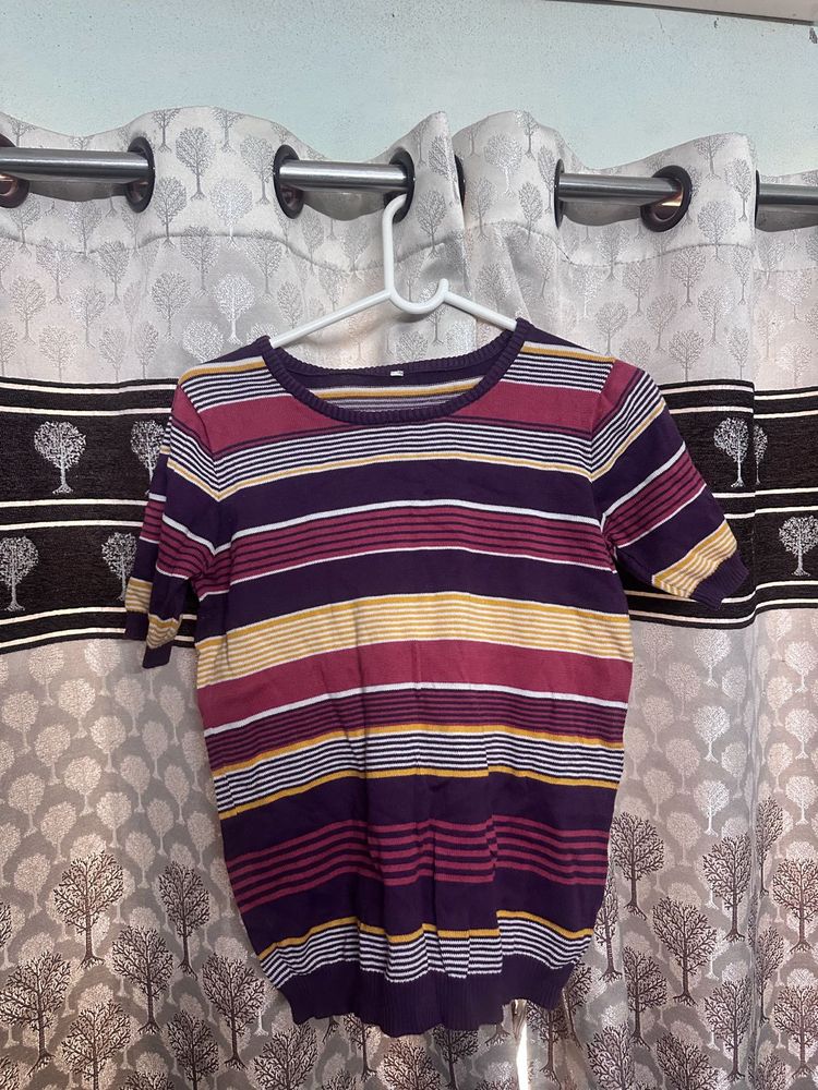 Striped Short Sleeve Top