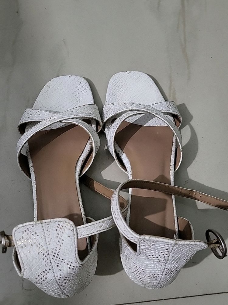 White Comfy Heels