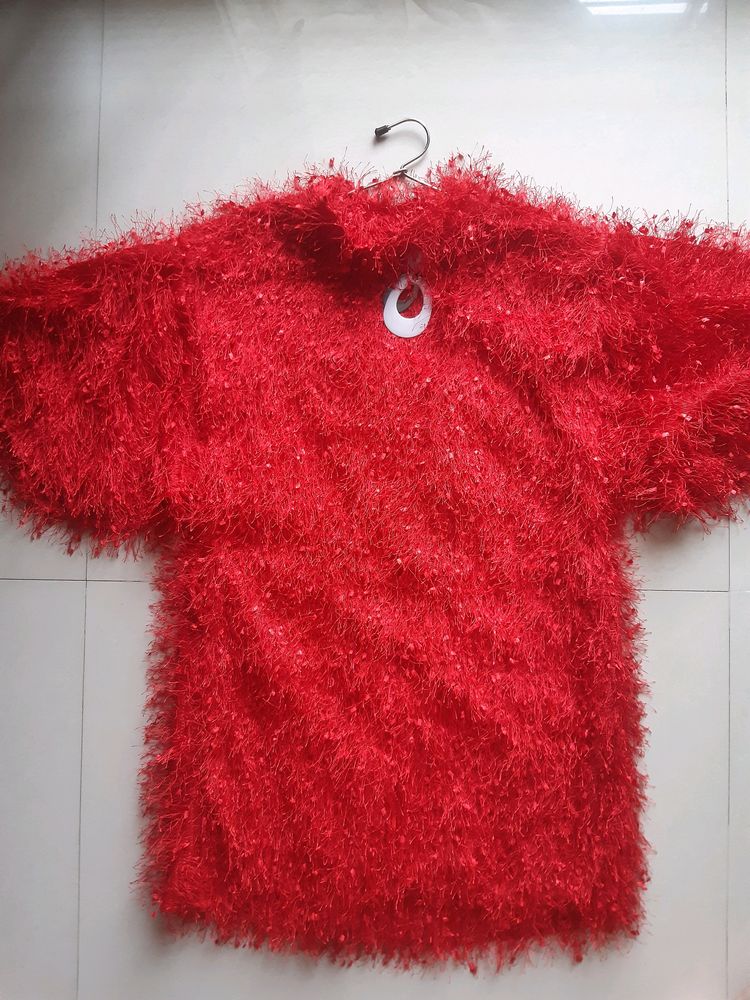 Red Ruffle  Top