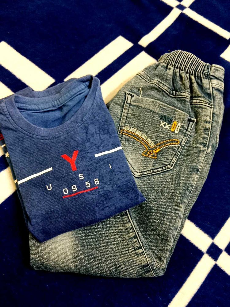 kids jeans t-shirt set 4 to 6 year