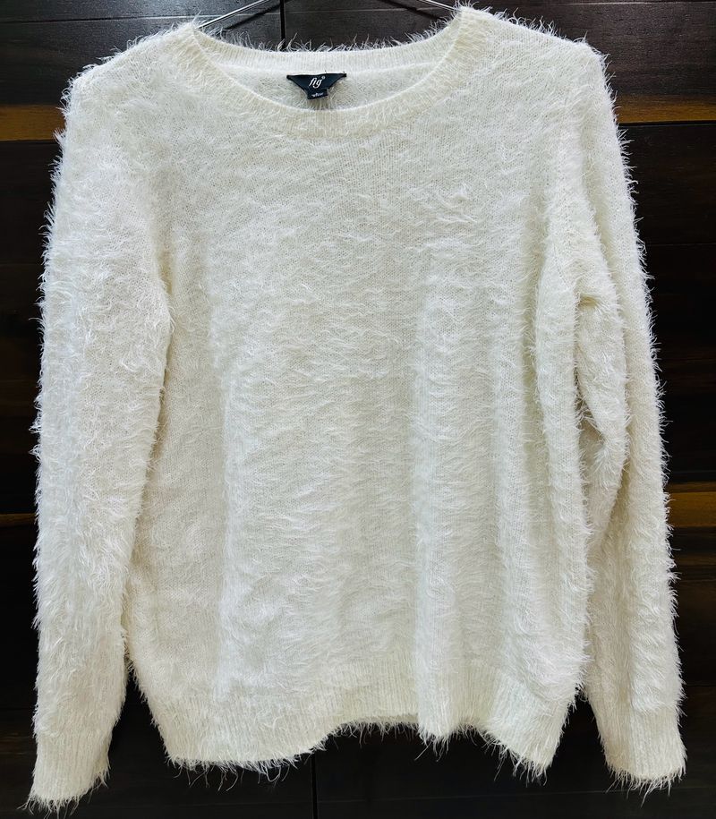 White Fluffy Sweater