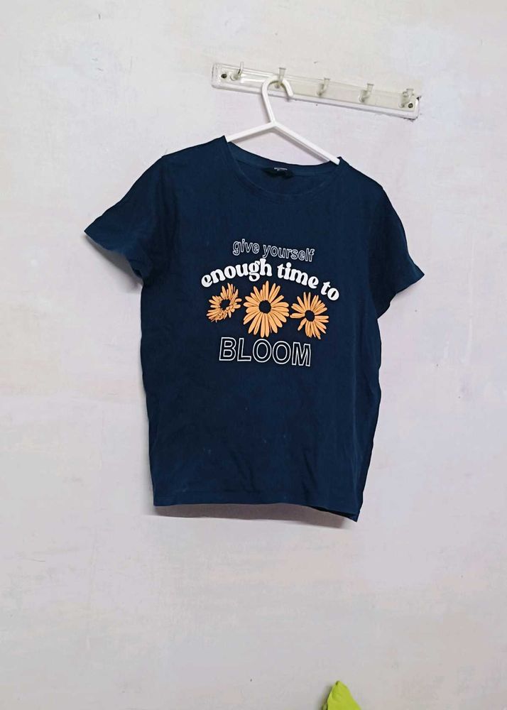 Navy Bloom Graphic Tee