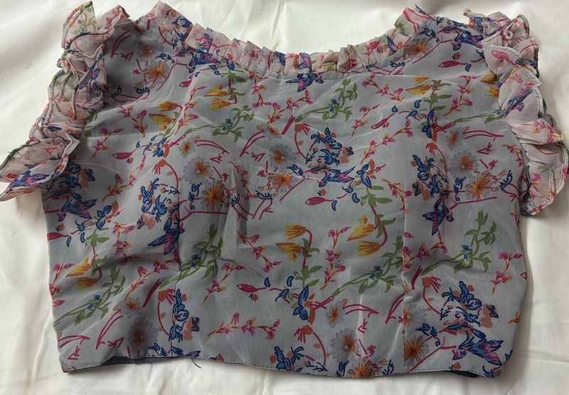 Floral Ruffle Blouse
