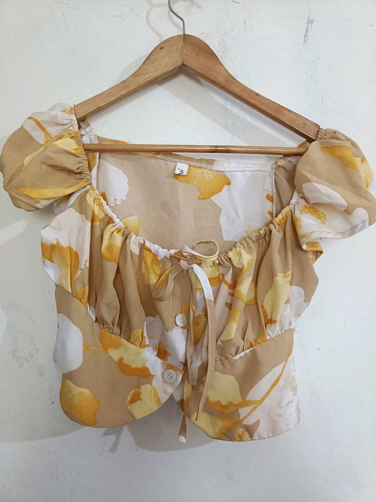 Beige Yellow Top