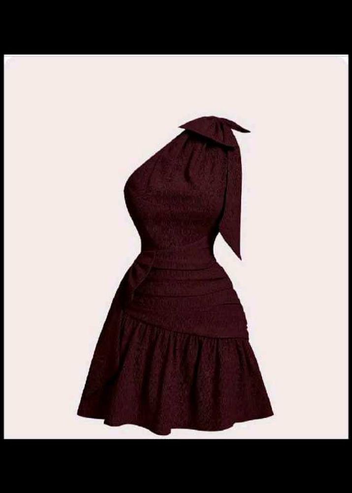 FOREVER 21 Burgundy Bow Dress