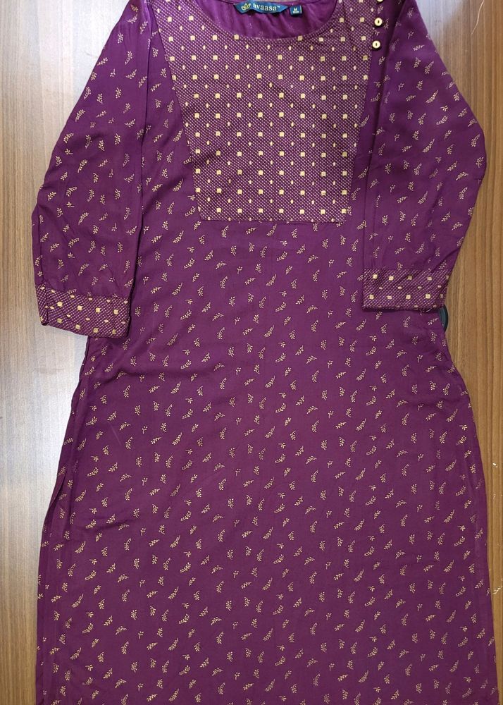 Purple Kurta From Reliance Trends. Brand: AVAASA