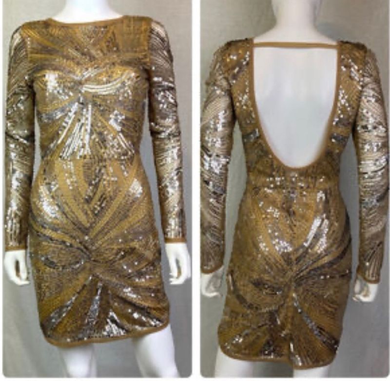 Sequin gold Mini Dress
