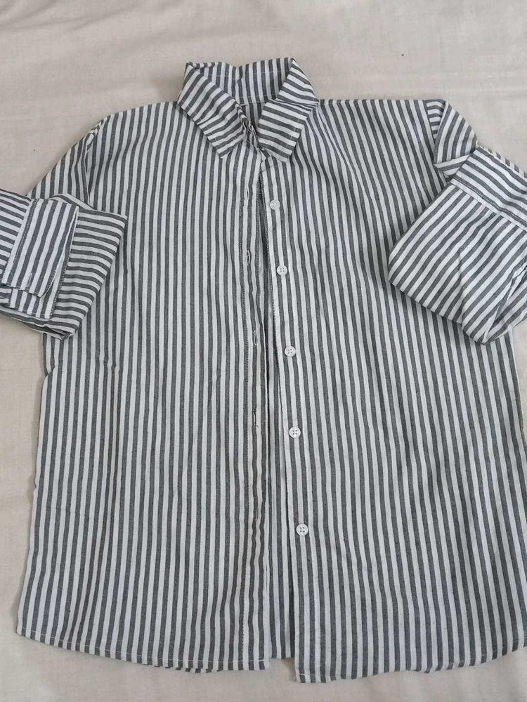 Striped Button-Down Shirt
