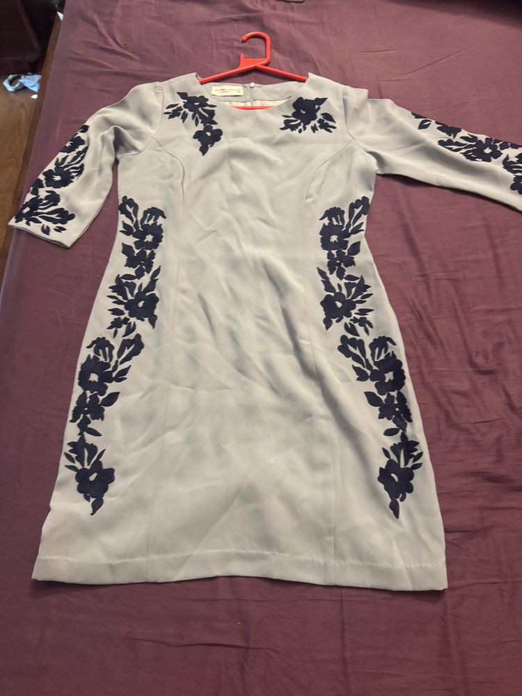 Floral Embroidered Sheath Dress