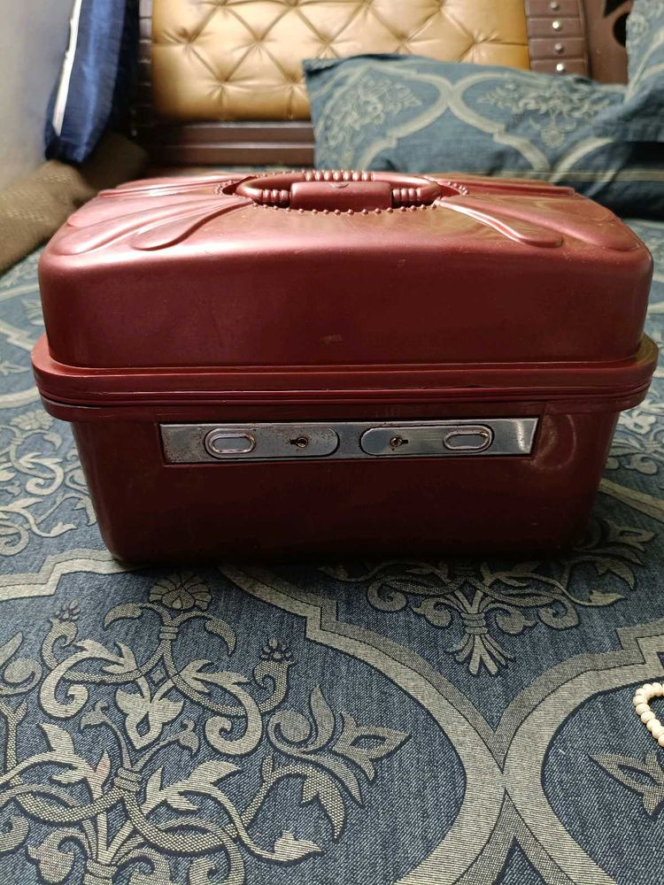 Vintage Maroon Vanity Box