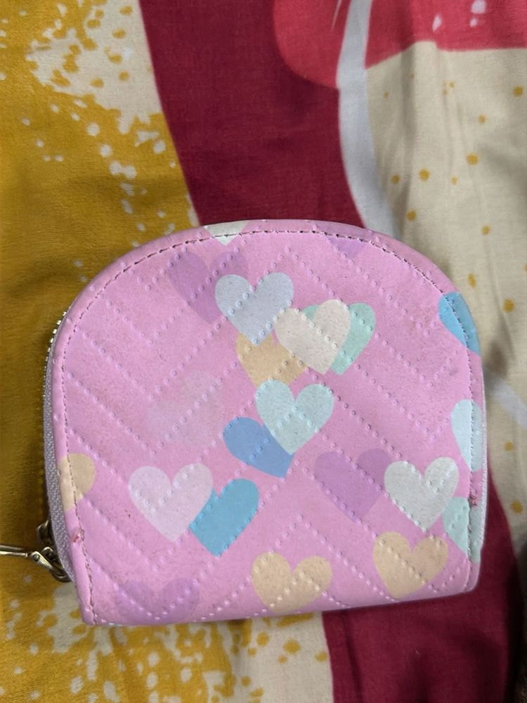 A beautiful hearted printed wallet