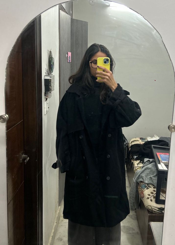 Stylish Black Trench Coat