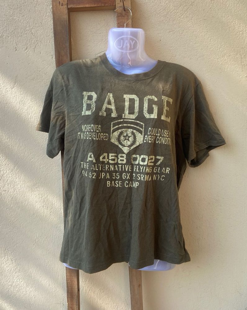 vintage Olive Green Graphic Tee