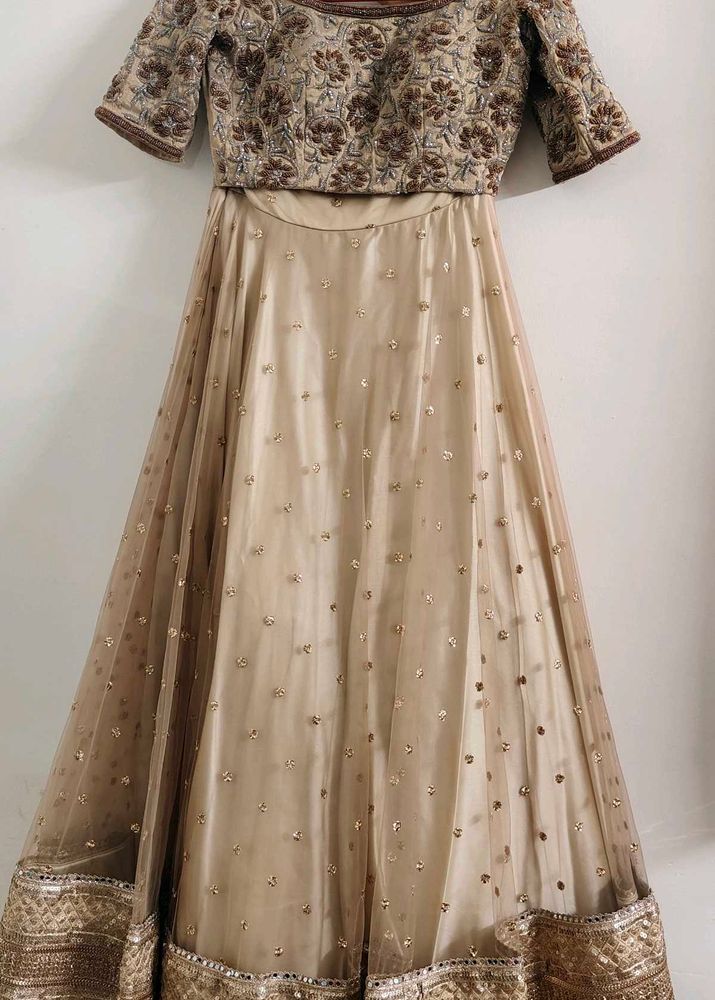 Elegant Gold Lehenga Set