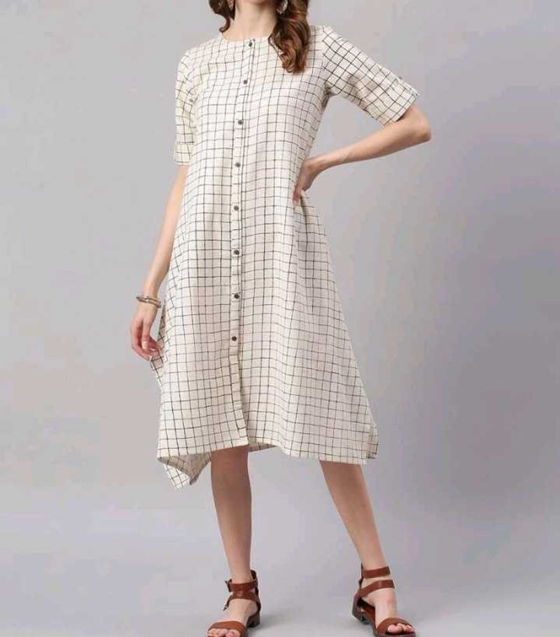 Women&#39;s Plaid Button-Down Dress
