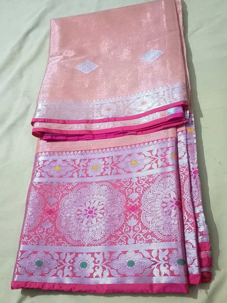Pink Floral Saree 1 Day Used