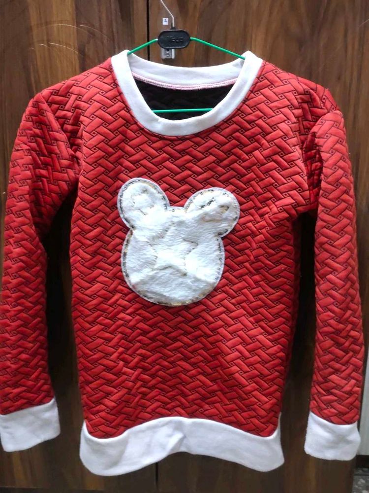 Cute Red Kids Sweatshirt