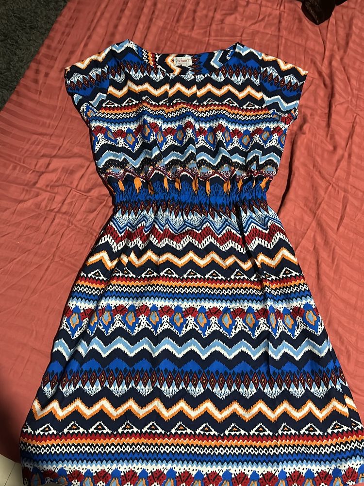 Patterned Mini Dress