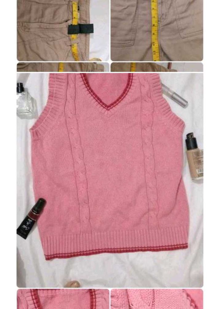 Combo H&amp;M Cargos And Knitted Vest
