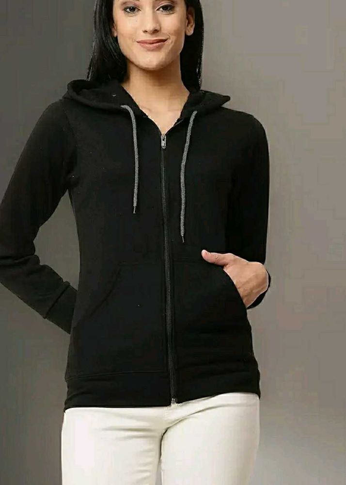 Black Zip-Up Hoodie