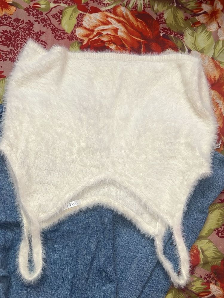 Fluffy White  Top