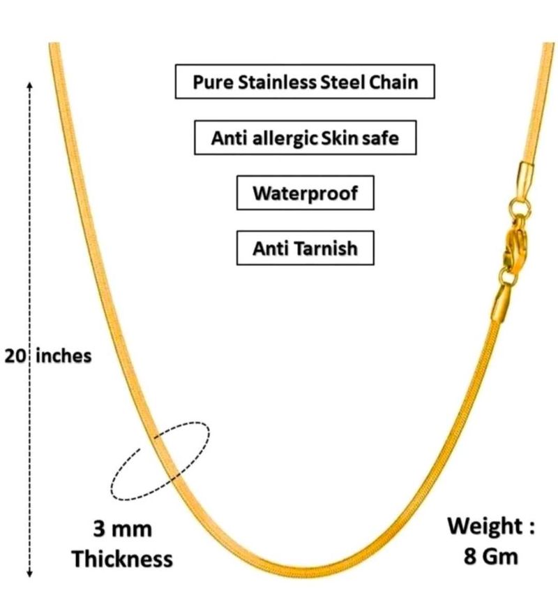 Gold Waterproof Snake Chain