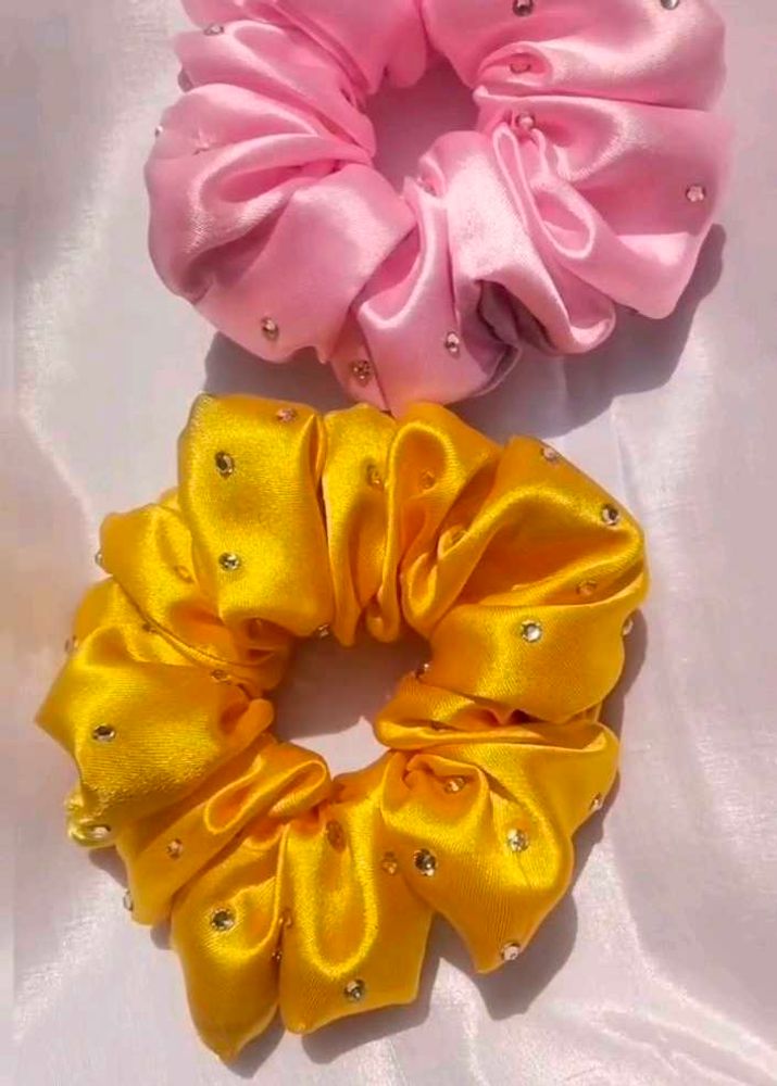 Shiny Stone Scrunchies 🌸