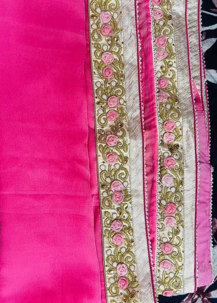 Baby Pink Saree