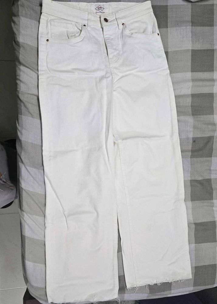White Wide Leg Jeans