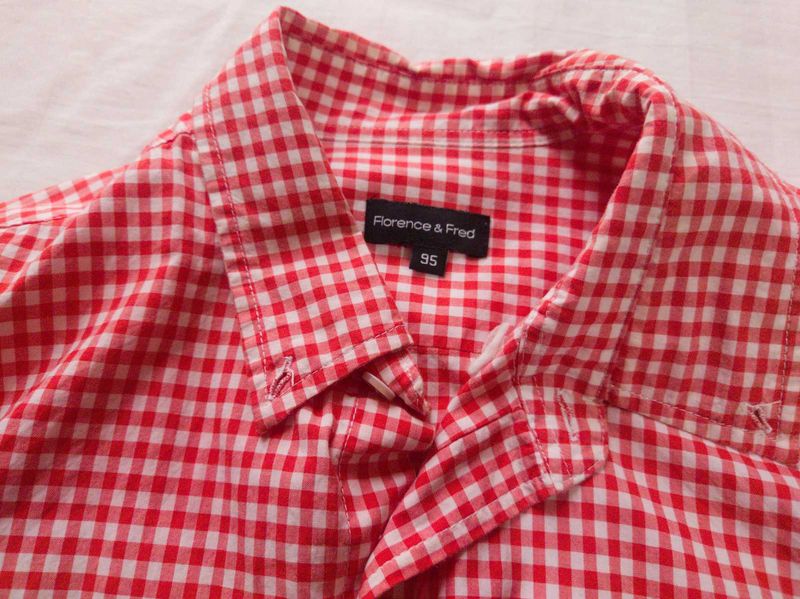 Unisex Red Gingham Shirt
