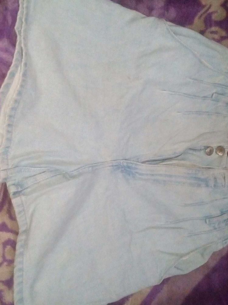 Light Wash Denim Skirt