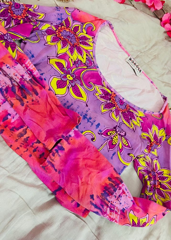 Pinterest inspired fitted multicoloured top