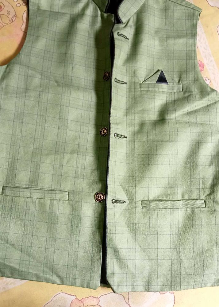 Green Plaid Vest