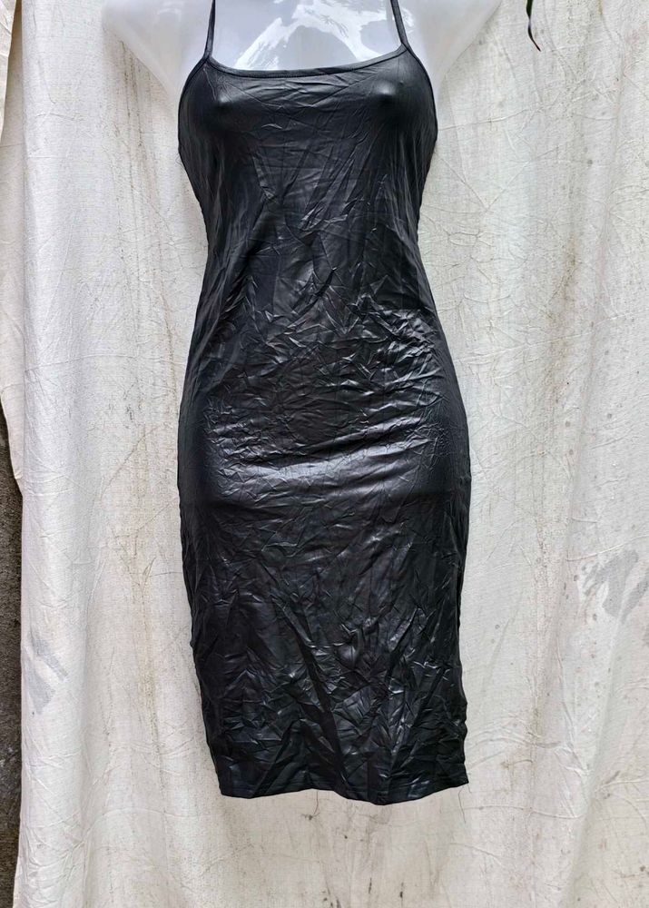 I. Sleek Black Slip Dress