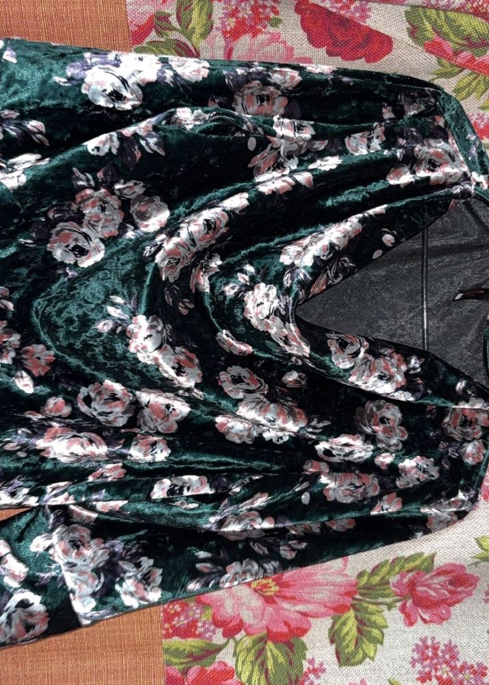 Floral Velvet Top